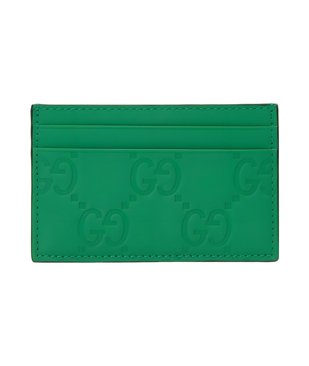 GUCCI Зеленый кожаный кардхолдер, фото 3