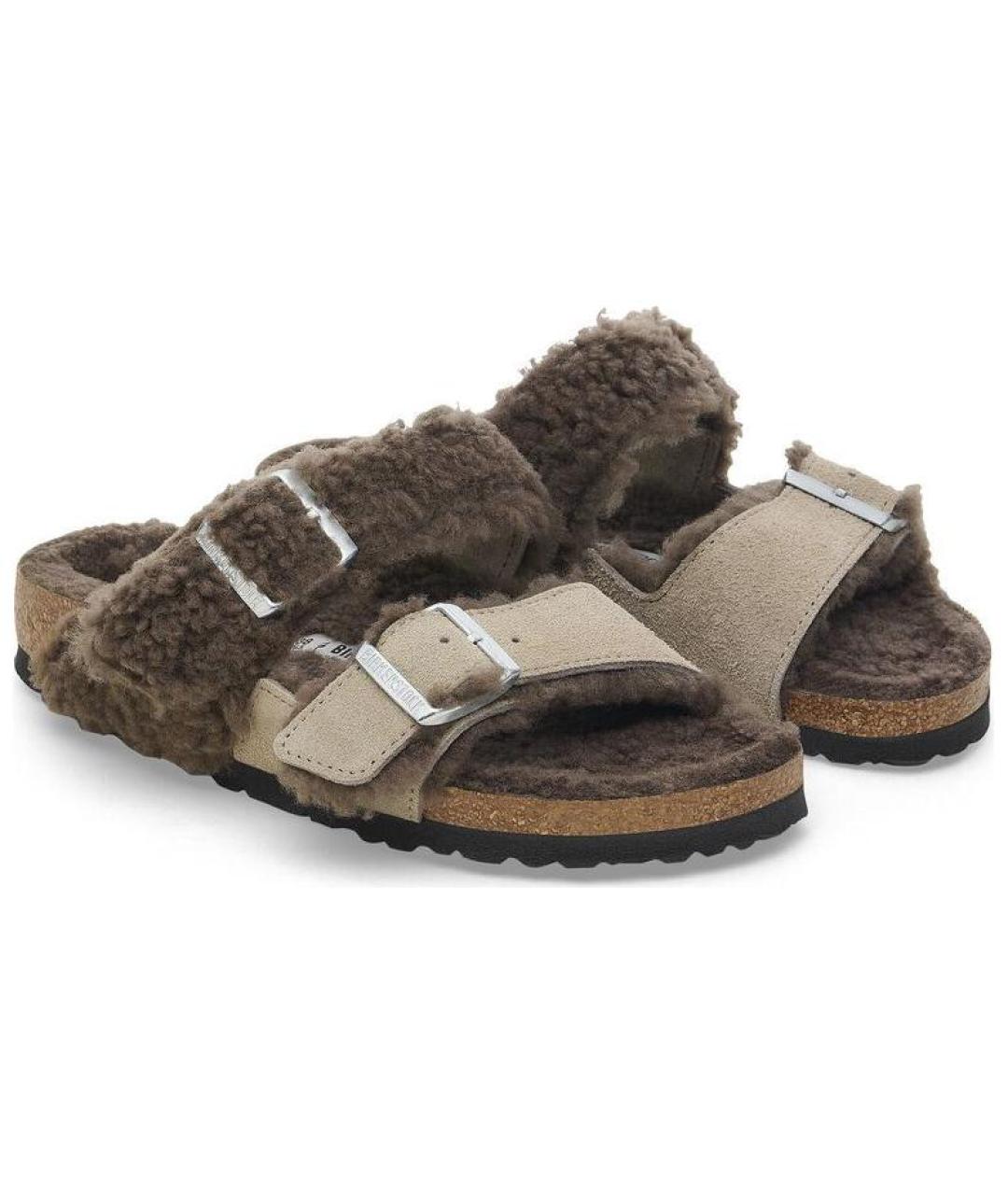 BIRKENSTOCK Коричневые замшевые сандалии, фото 4