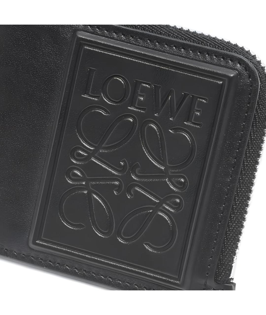 LOEWE Черный кожаный кардхолдер, фото 5