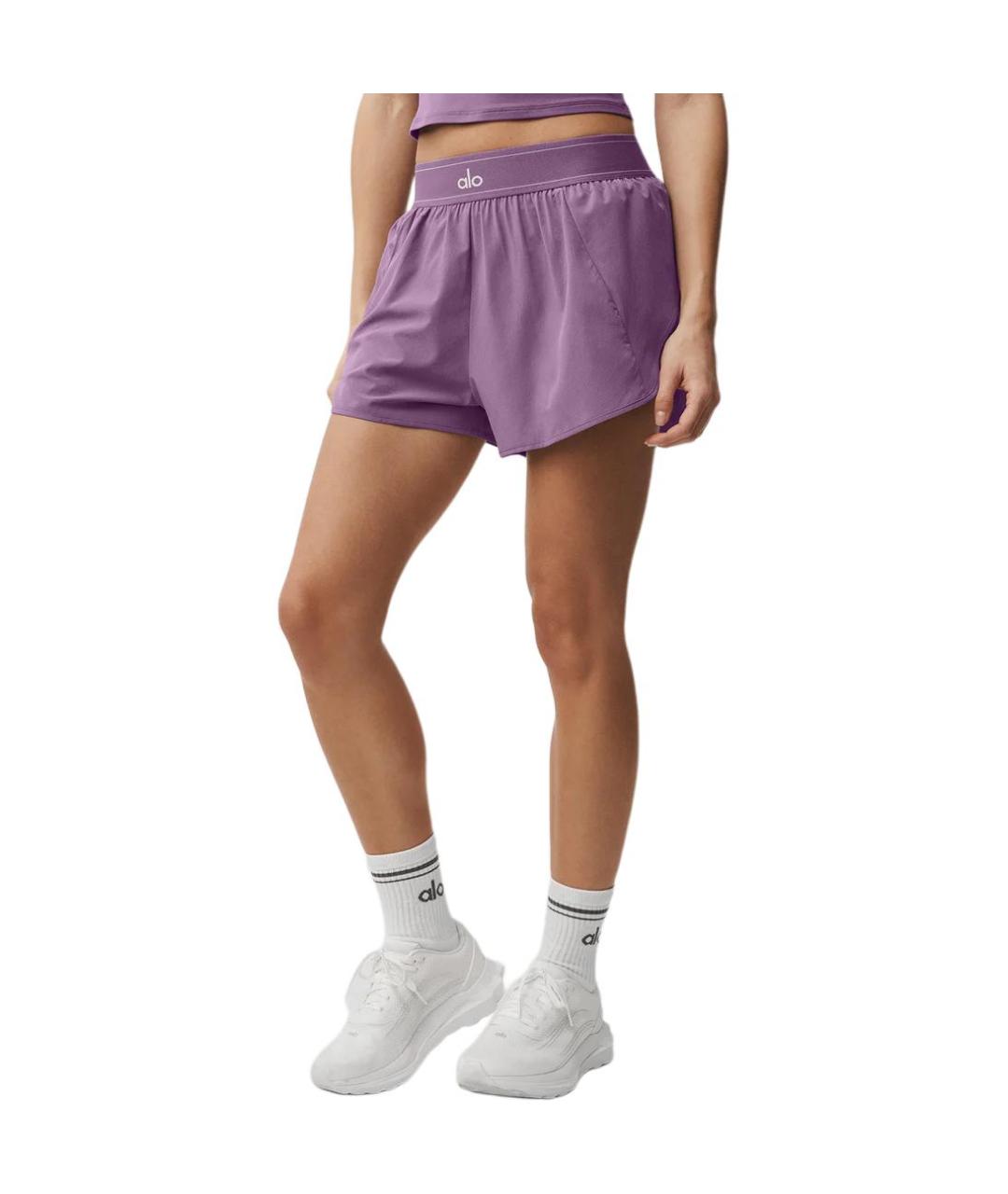 ALO YOGA Фиолетовые спортивные брюки и шорты, фото 2