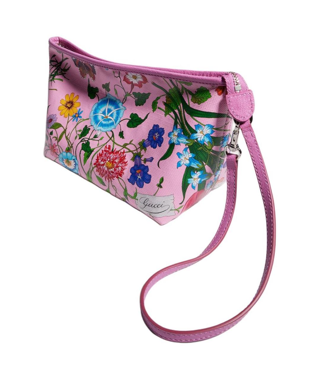 GUCCI Розовая сумка с короткими ручками из канвы, фото 4