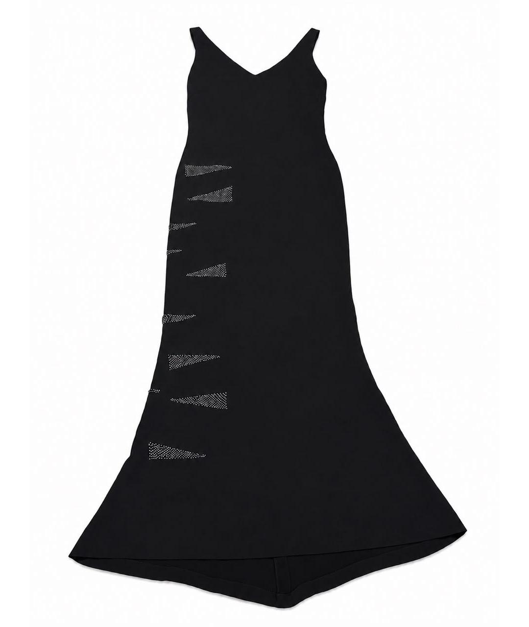 VALENTINO Черное ацетатное вечернее платье, фото 1
