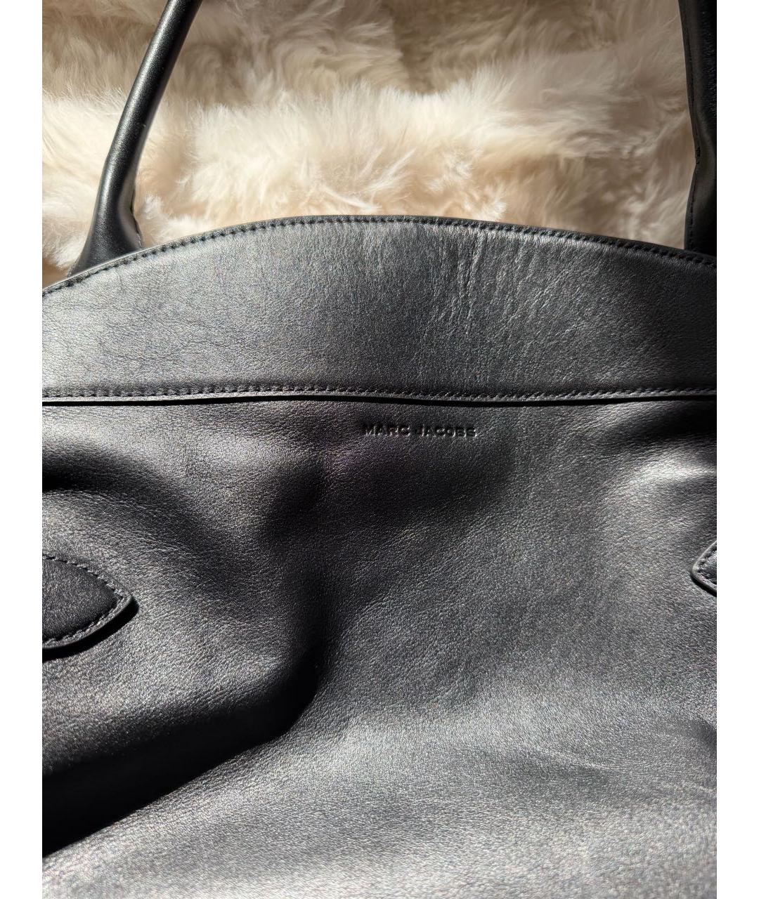 MARC JACOBS Черная кожаная сумка тоут, фото 7