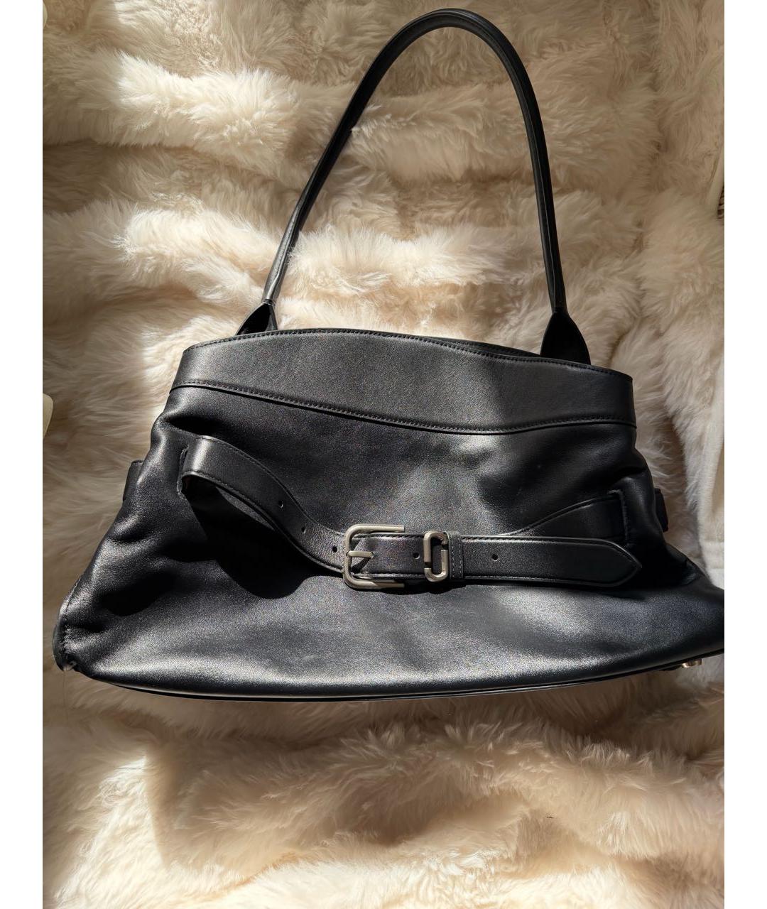 MARC JACOBS Черная кожаная сумка тоут, фото 8