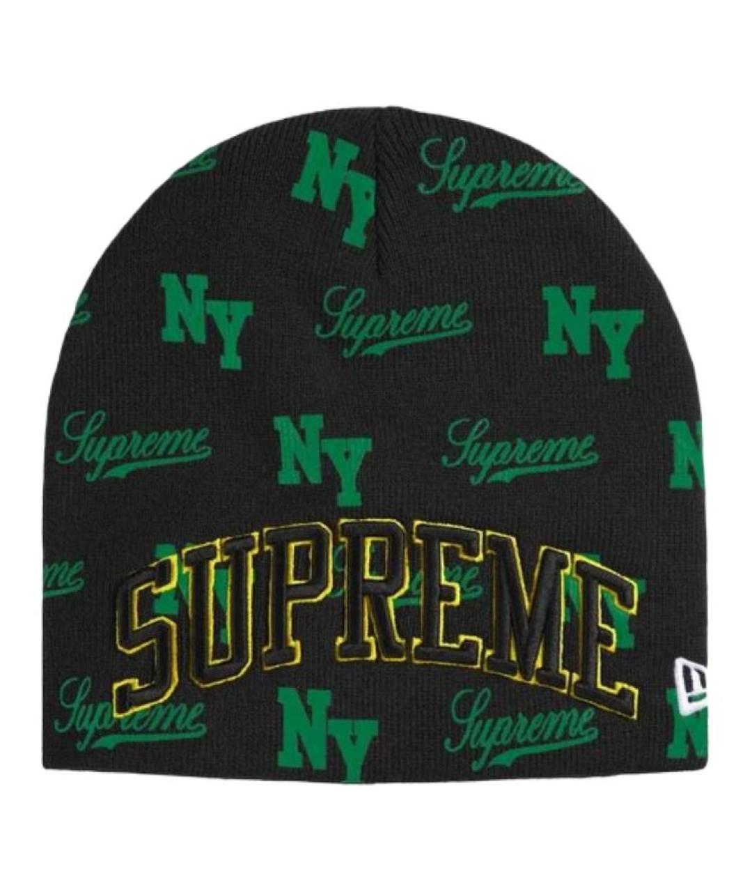 SUPREME Черная шапка, фото 1