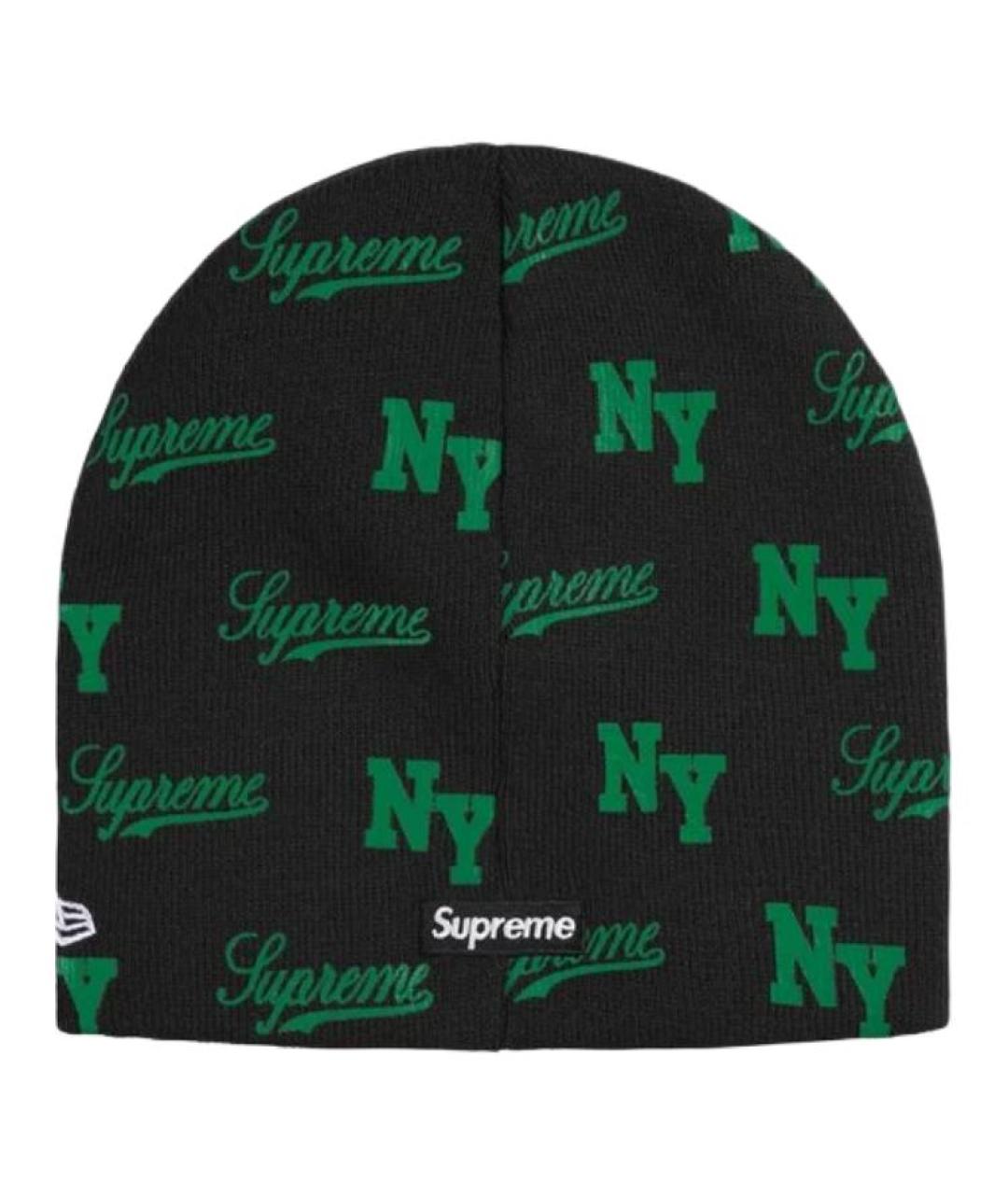 SUPREME Черная шапка, фото 2
