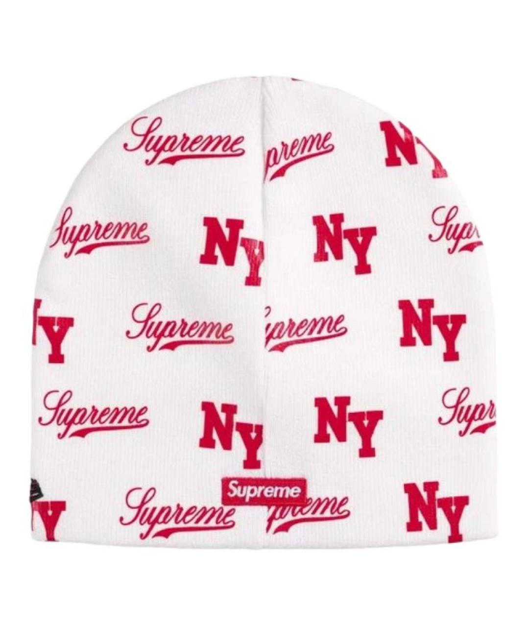 SUPREME Белая шапка, фото 2