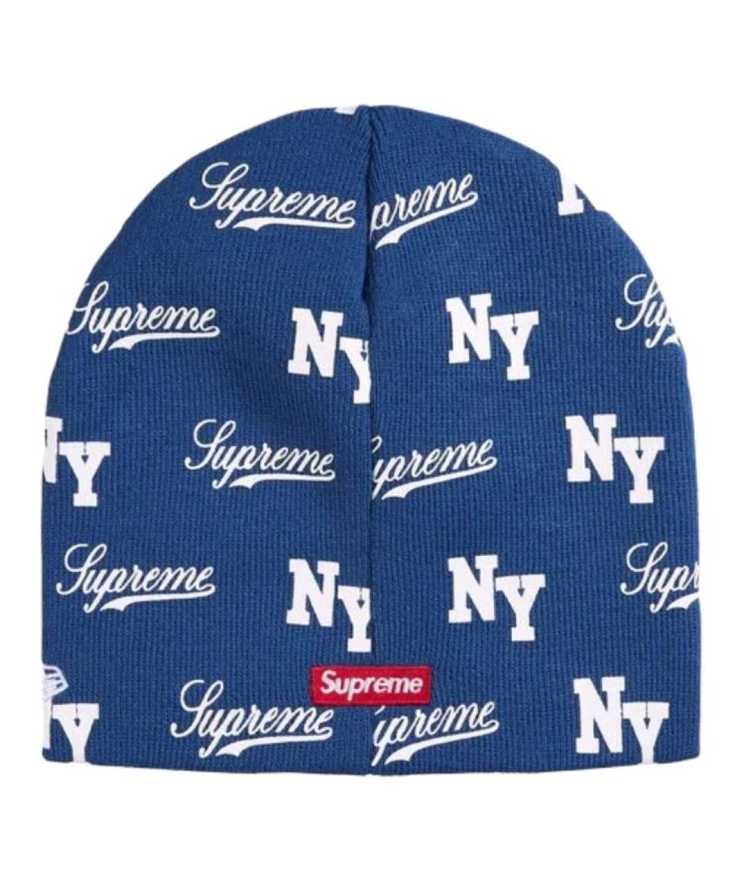 SUPREME Синяя шапка, фото 2