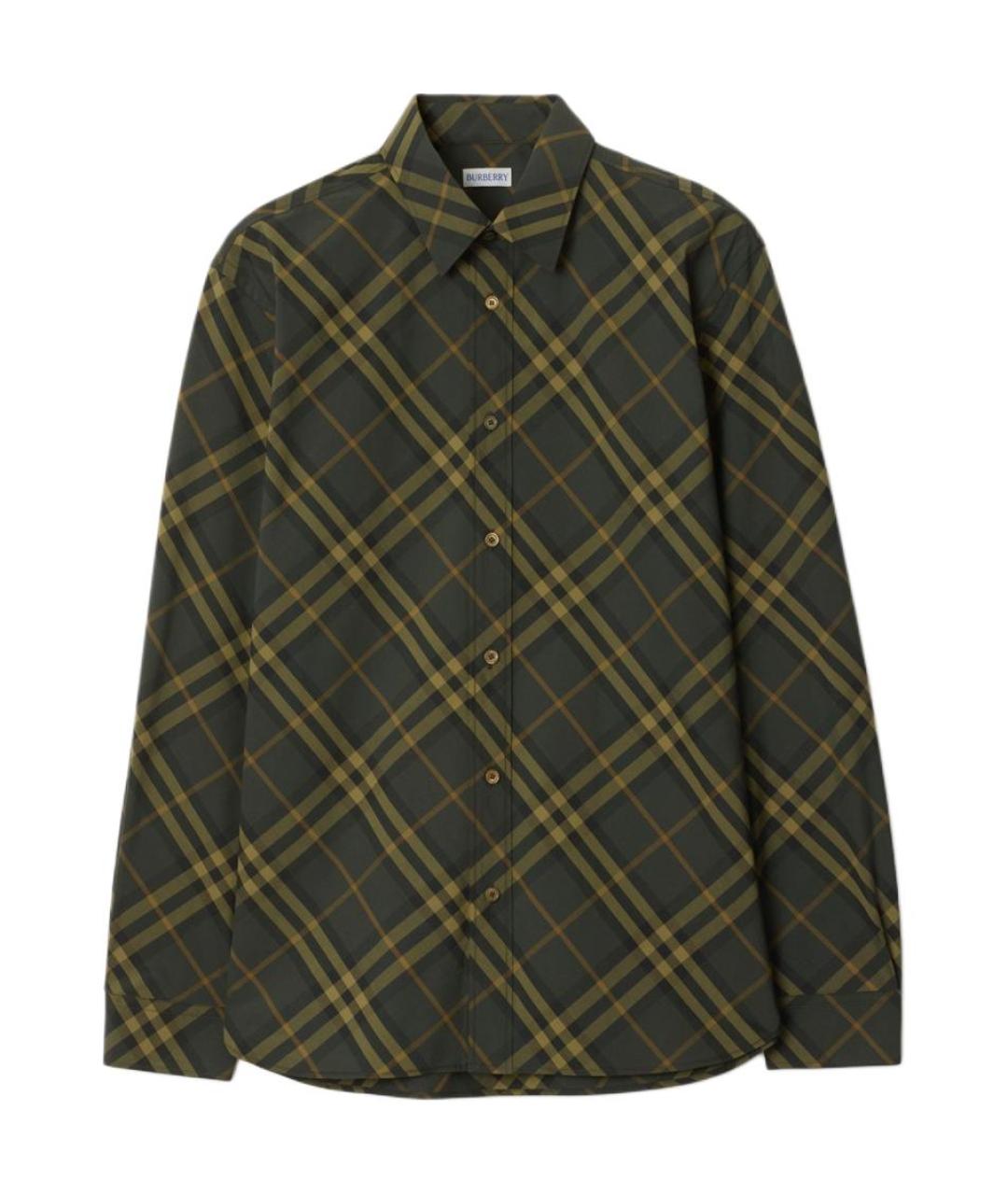 BURBERRY Хаки кэжуал рубашка, фото 1