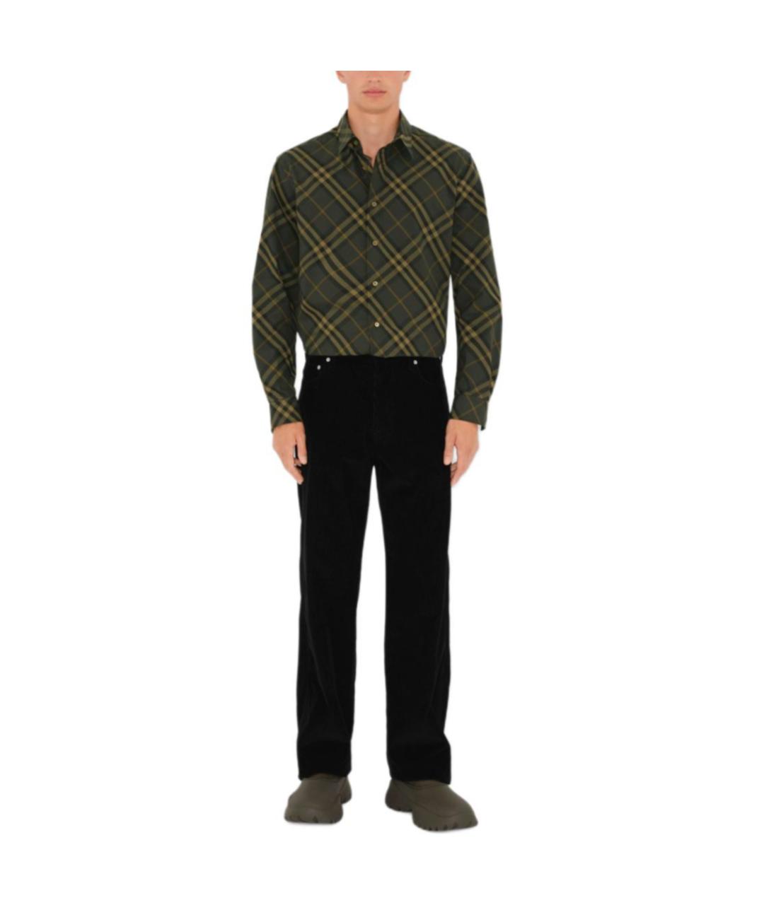 BURBERRY Хаки кэжуал рубашка, фото 2