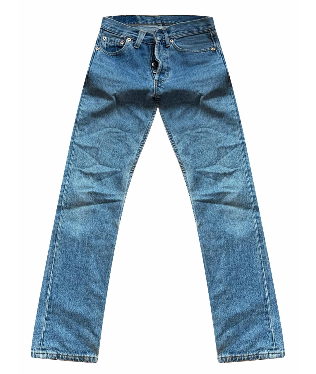 LEVI'S Синие хлопковые прямые джинсы, фото 1