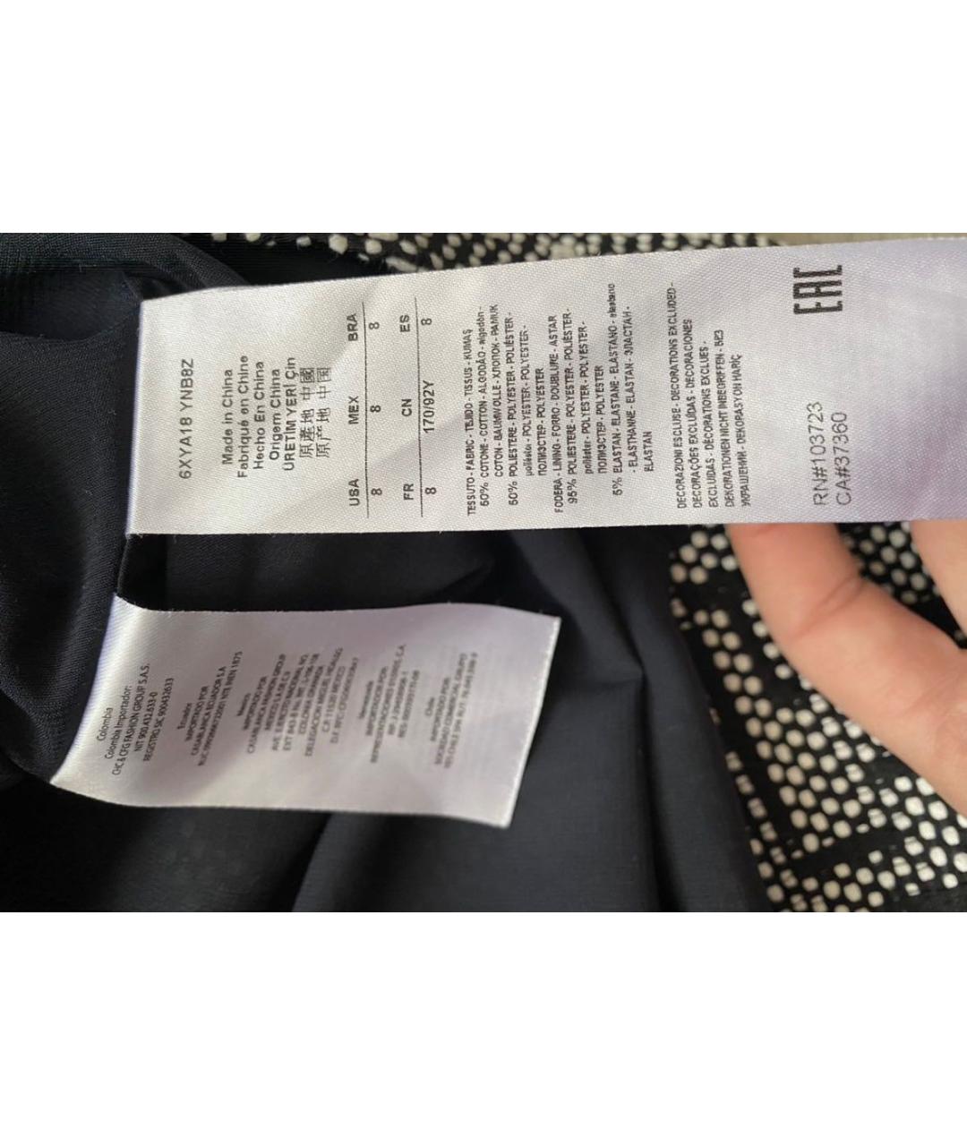 ARMANI EXCHANGE Серое хлопко-эластановое повседневное платье, фото 6
