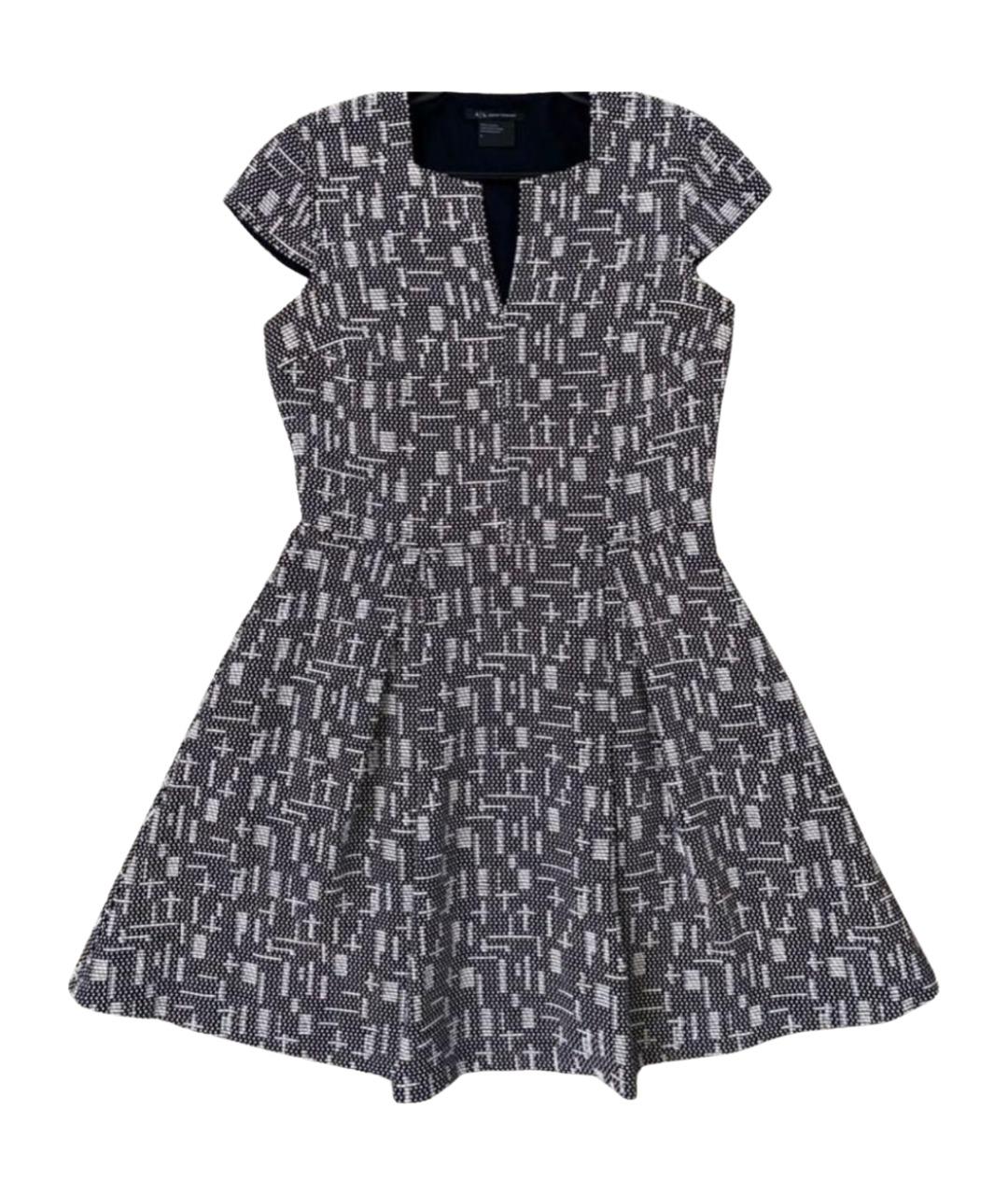 ARMANI EXCHANGE Серое хлопко-эластановое повседневное платье, фото 1