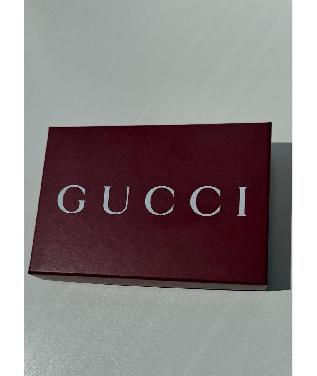 GUCCI Антрацитовый кожаный кардхолдер, фото 6