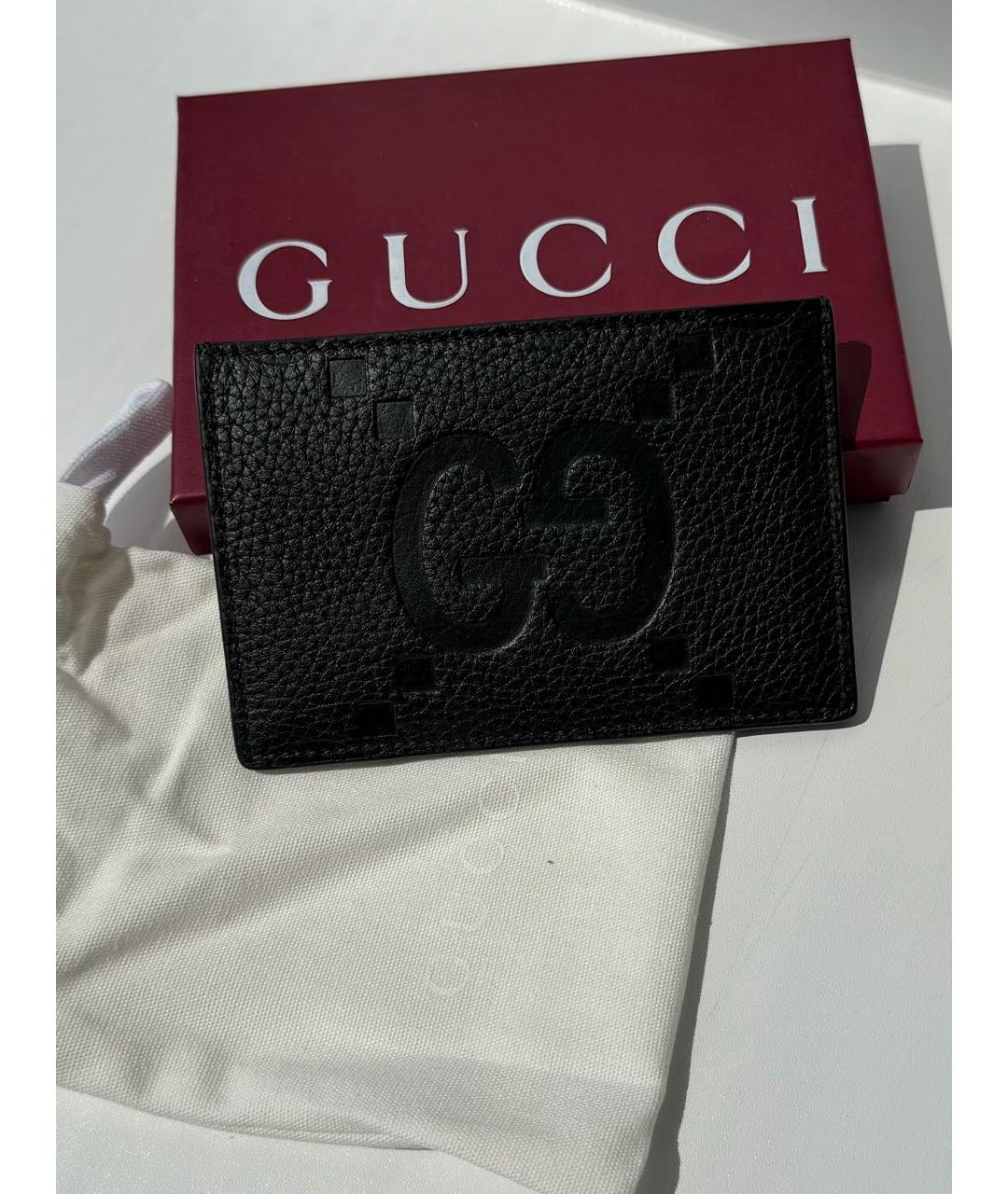 GUCCI Черный кожаный кардхолдер, фото 4