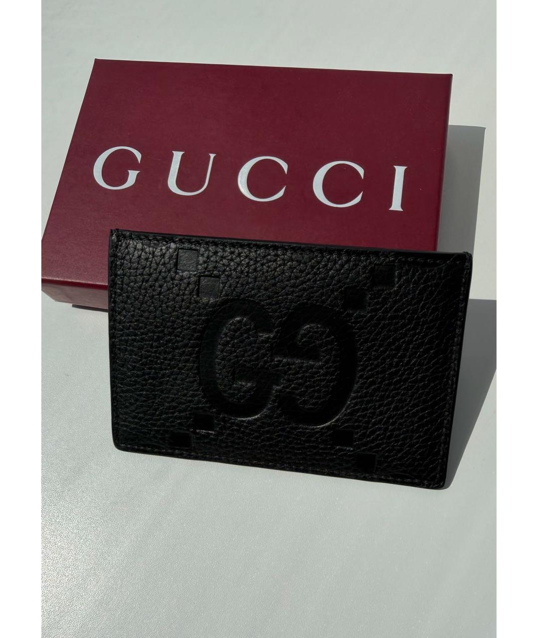 GUCCI Черный кожаный кардхолдер, фото 8