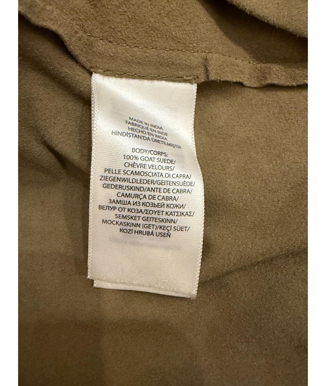 POLO RALPH LAUREN Хаки замшевое повседневное платье, фото 5