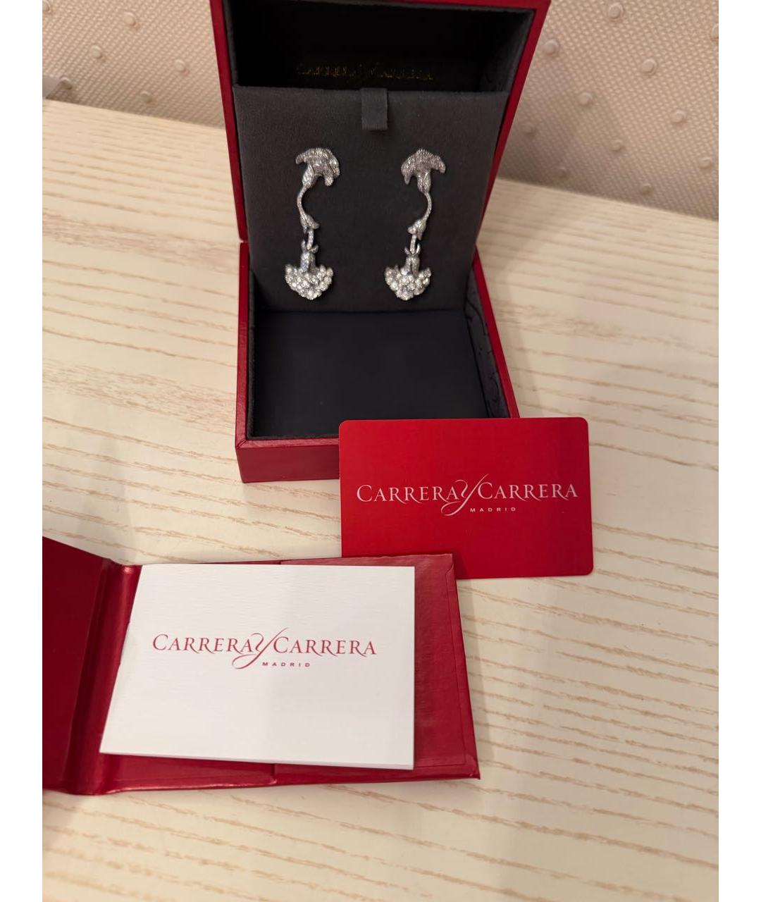 CARRERA Y CARRERA Серебряные серьги из белого золота, фото 5