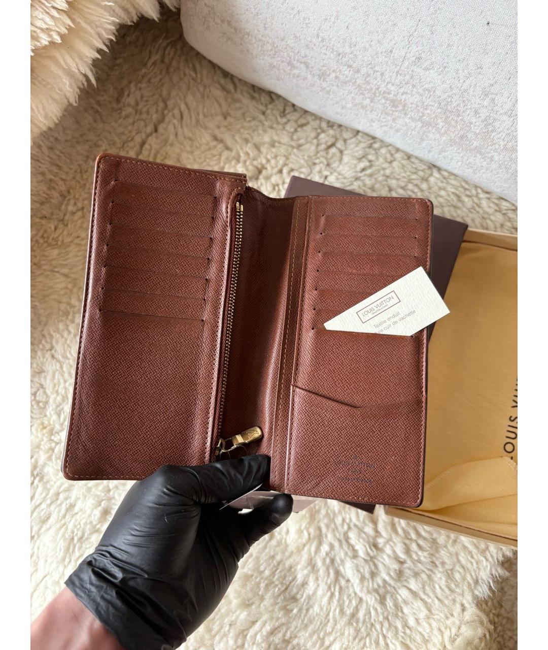 LOUIS VUITTON Коричневый кошелек, фото 3