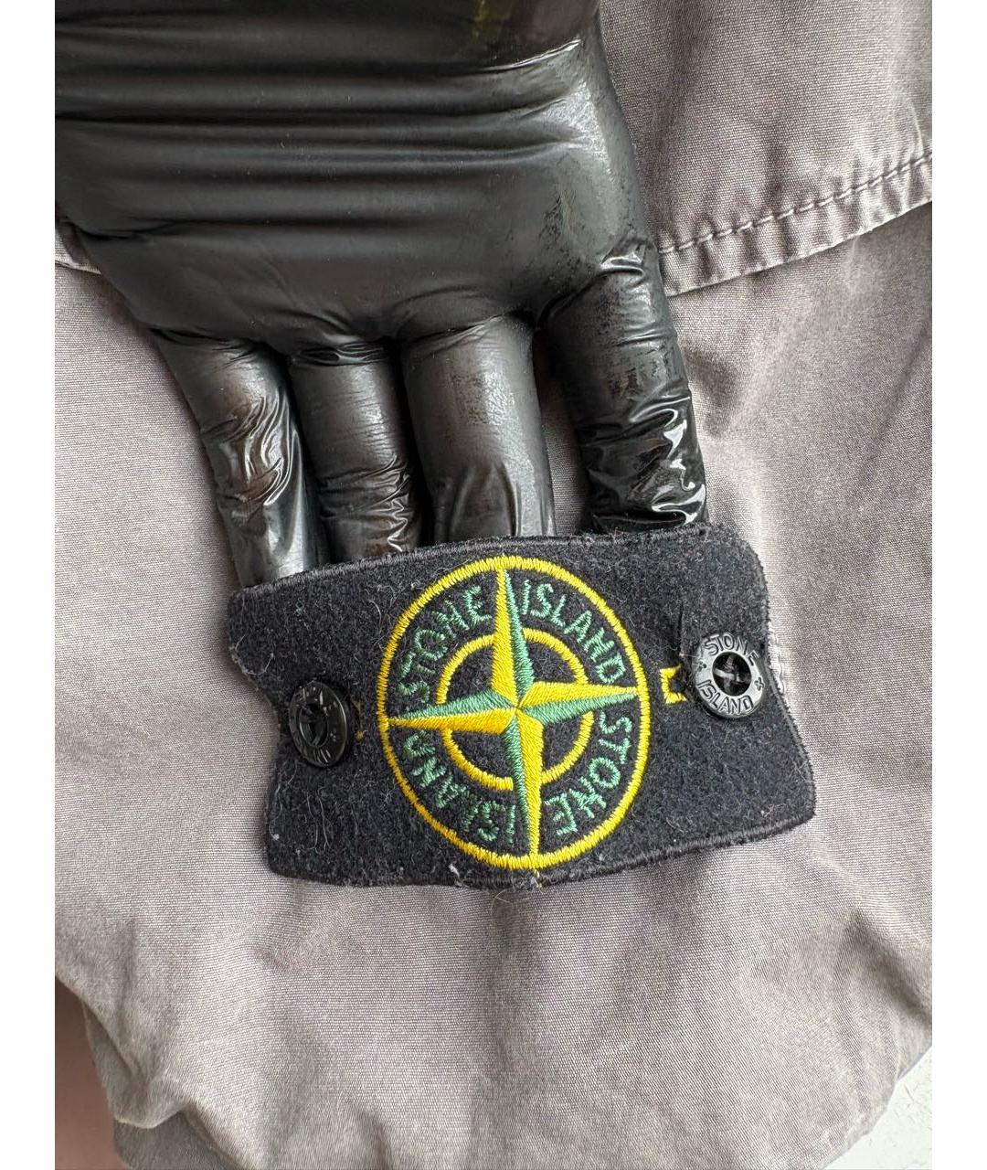 STONE ISLAND Серые льняные повседневные брюки, фото 7