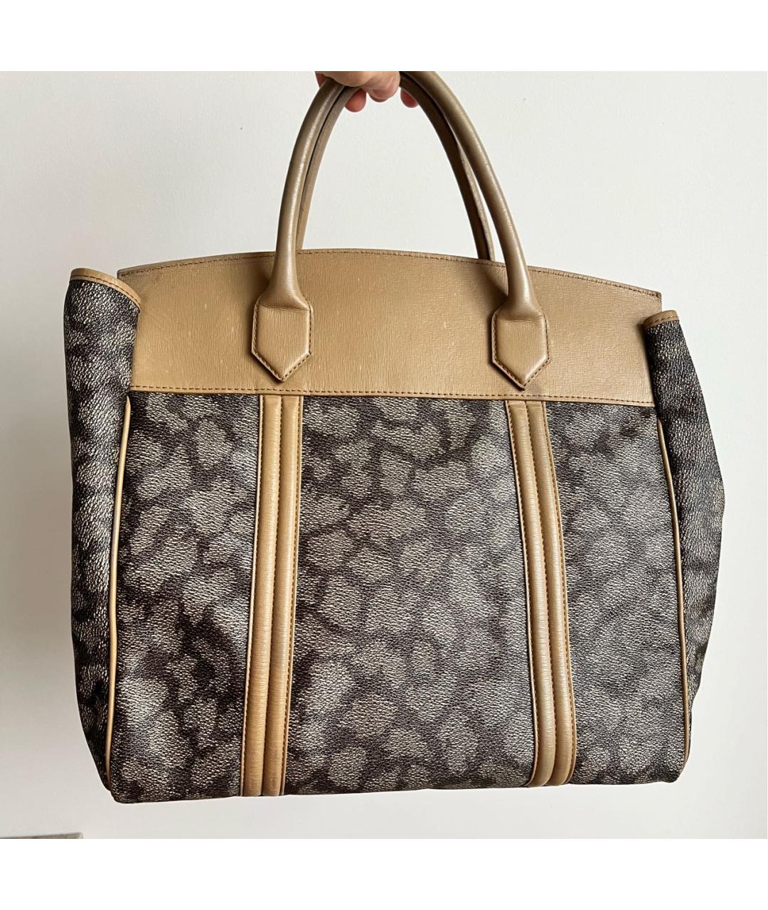 SAINT LAURENT Бежевая кожаная сумка через плечо, фото 5