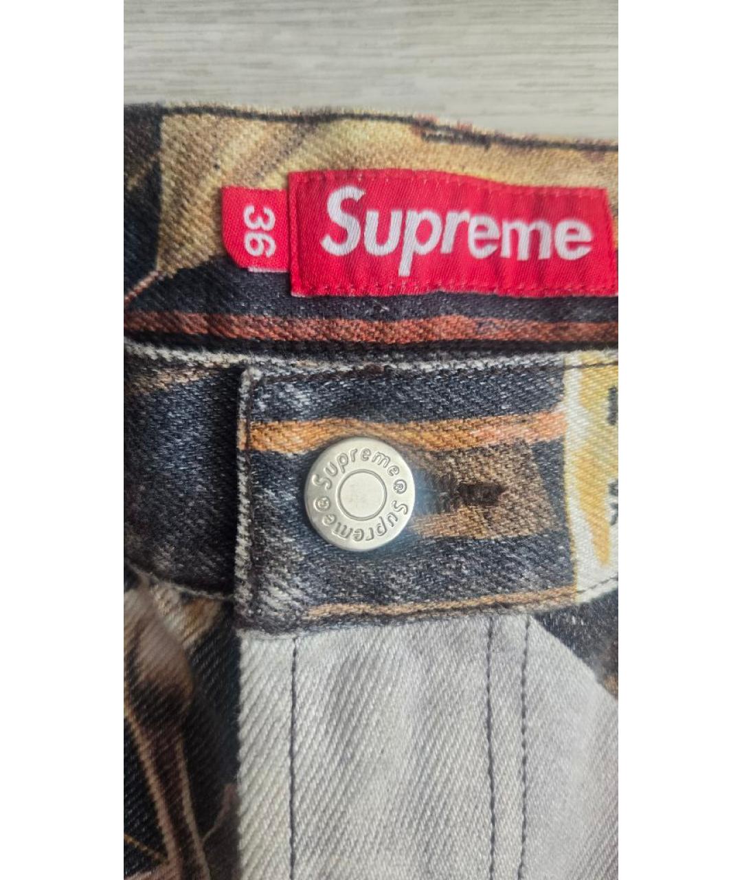 SUPREME Оранжевые хлопковые шорты, фото 3