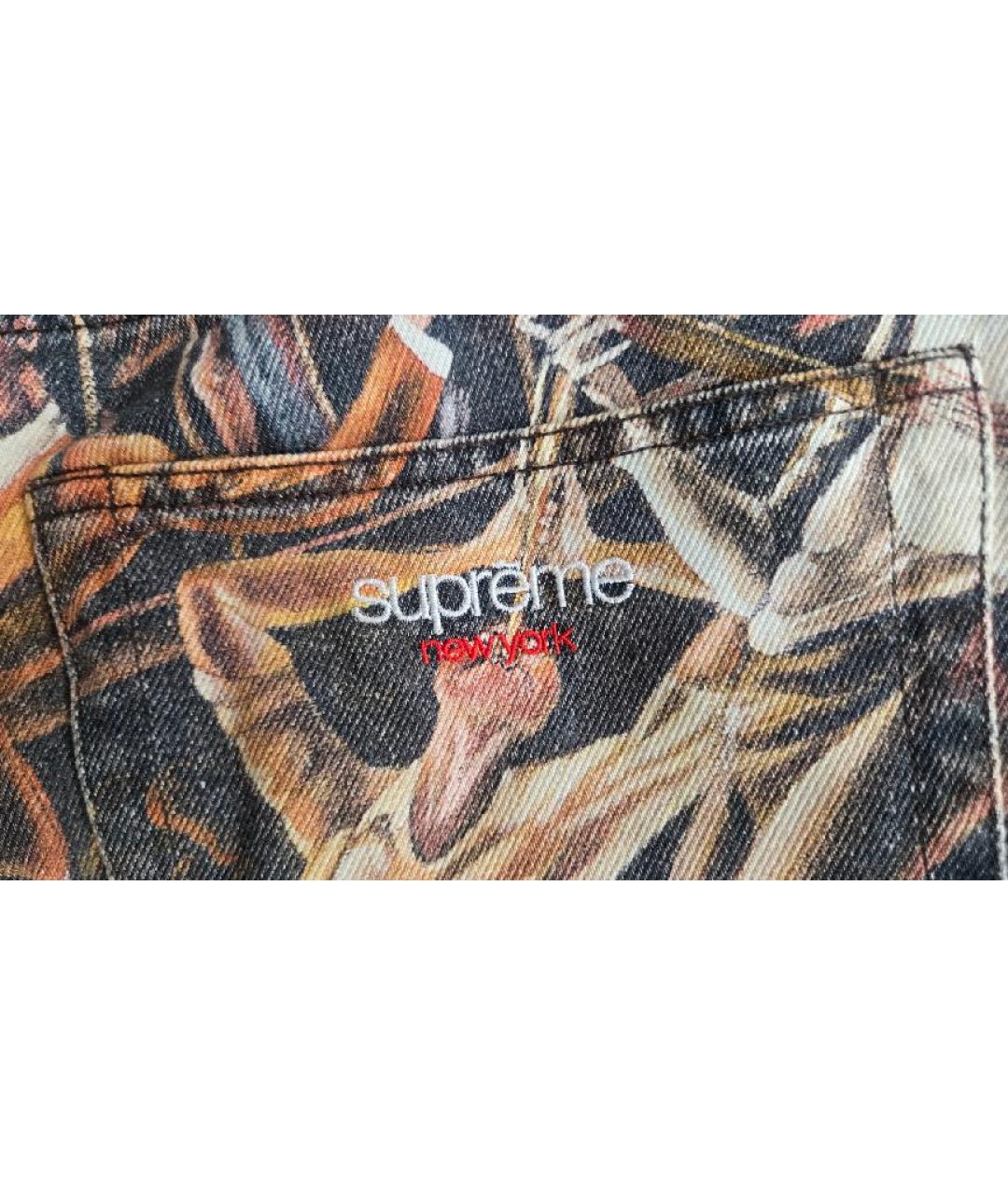 SUPREME Оранжевые хлопковые шорты, фото 4