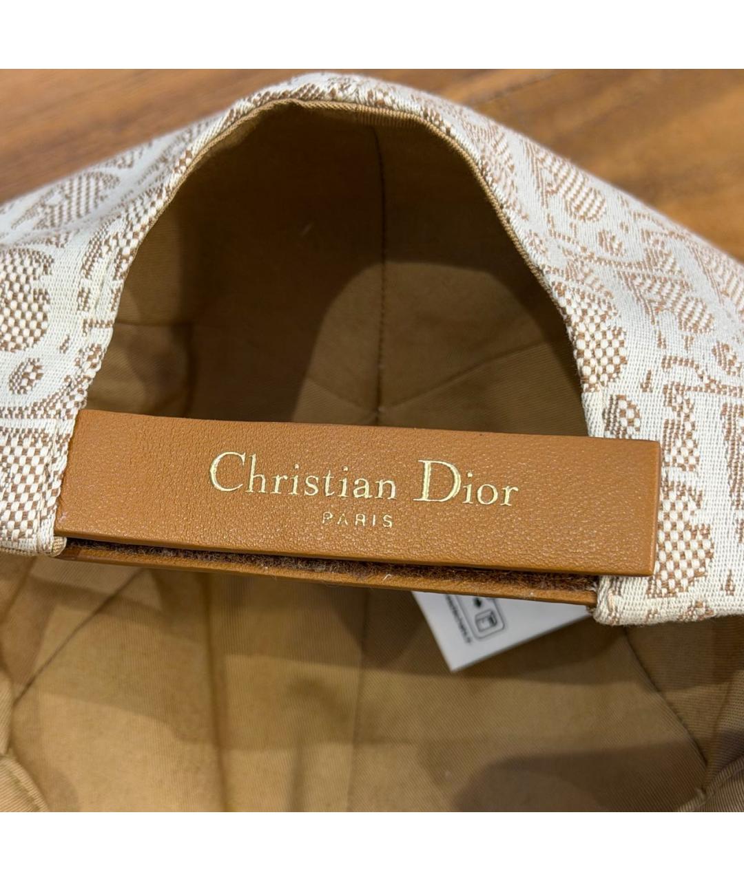 CHRISTIAN DIOR Бежевая хлопковая кепка, фото 4