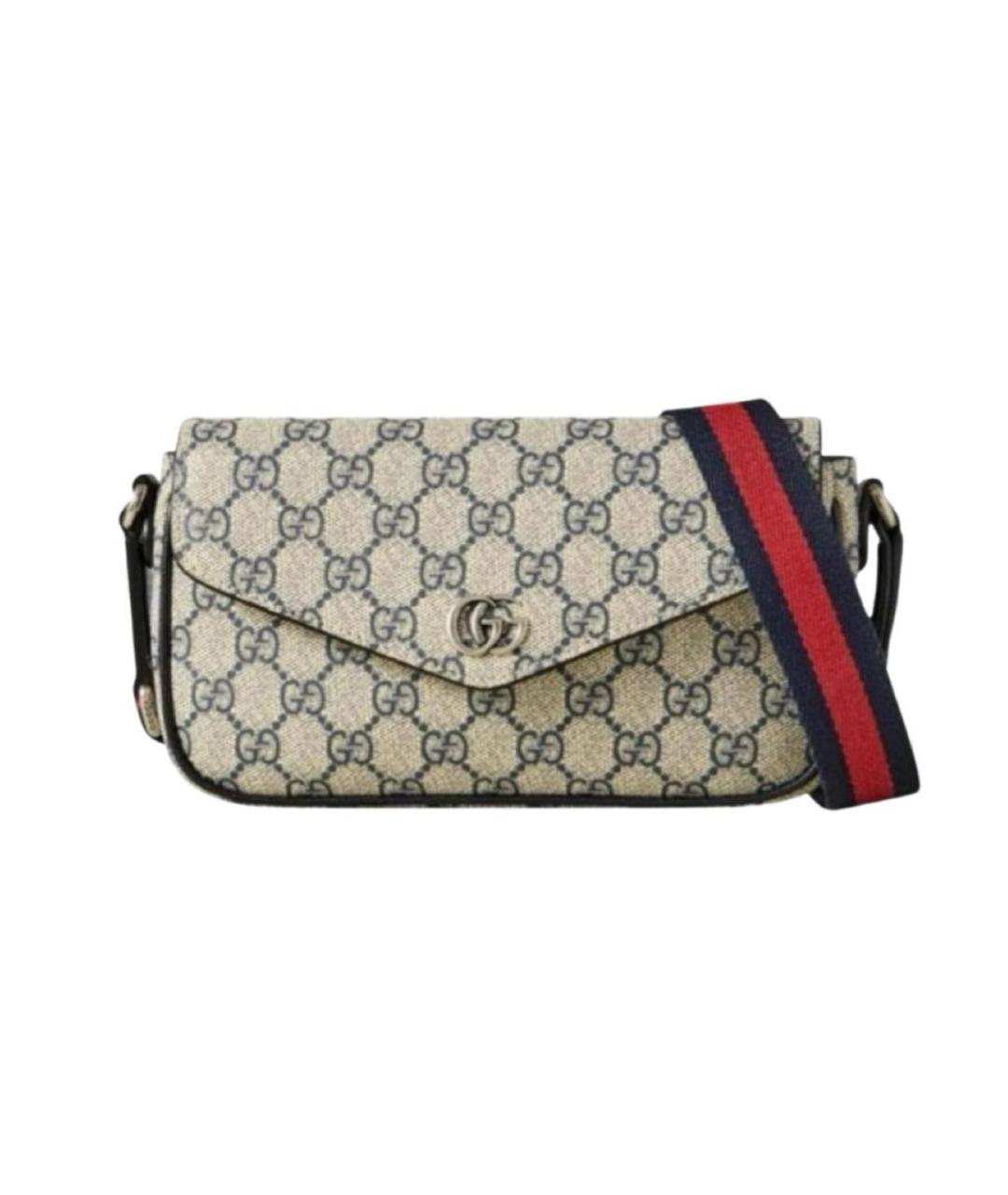 GUCCI Бежевая кожаная сумка через плечо, фото 7