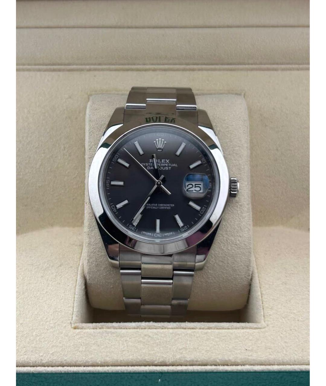 ROLEX Серебряные металлические часы, фото 2