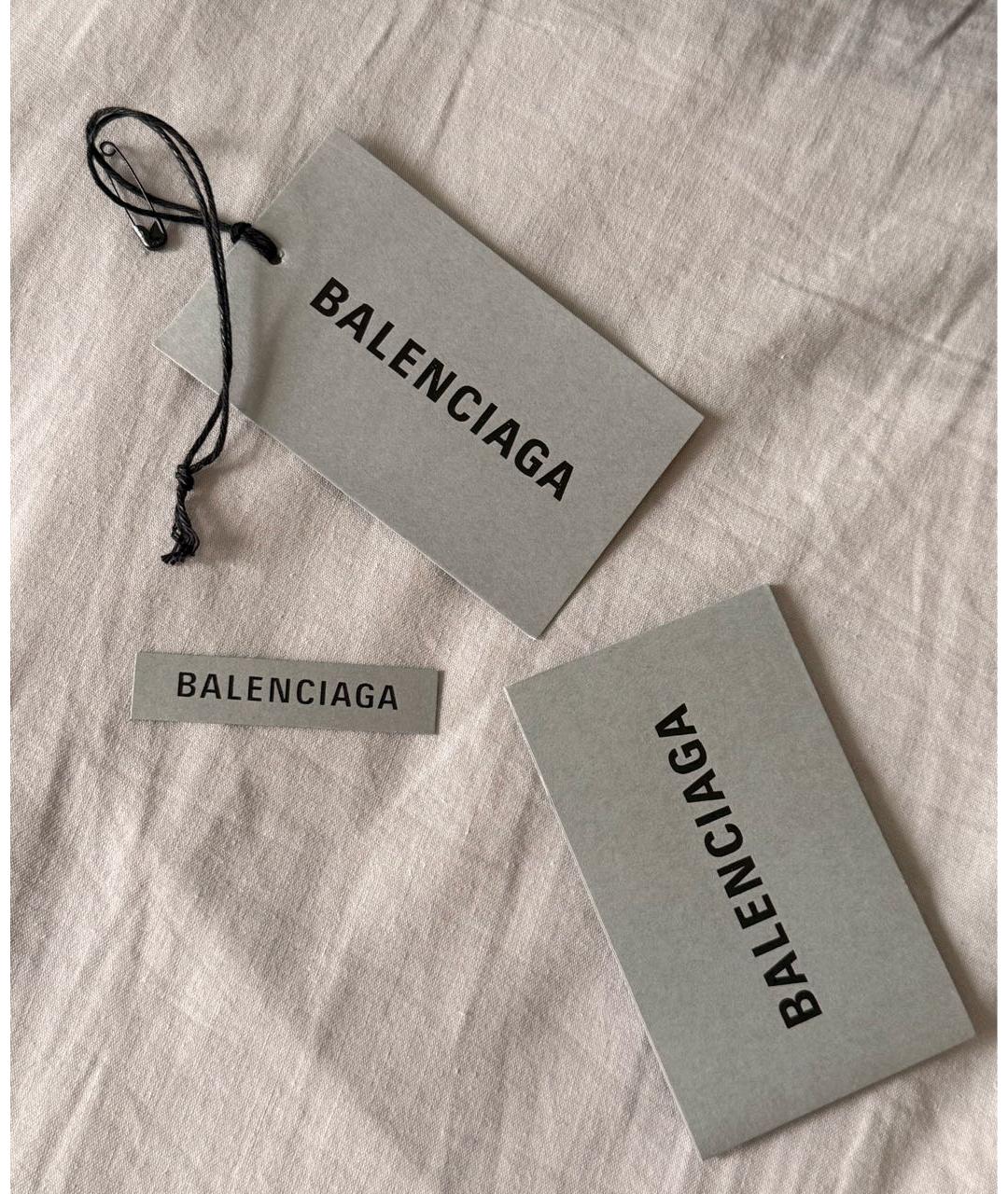 BALENCIAGA Черная кожаная сумка с короткими ручками, фото 8