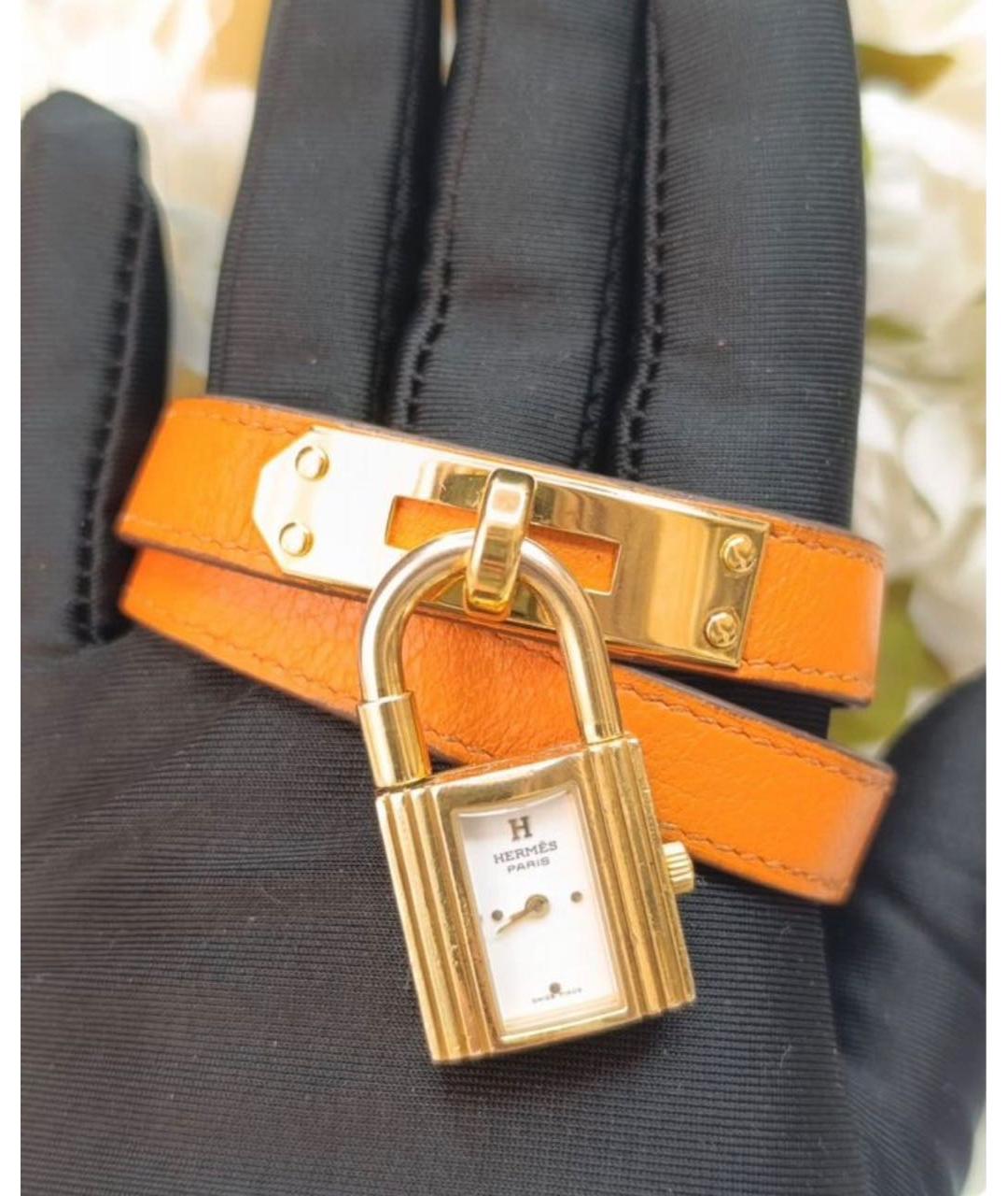 HERMES Оранжевые часы, фото 3