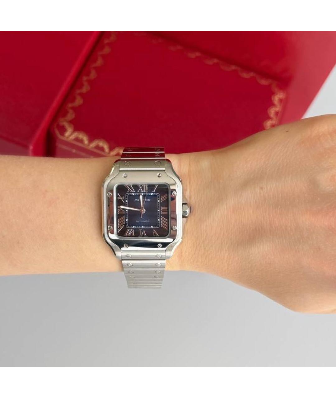 CARTIER Белые часы, фото 5