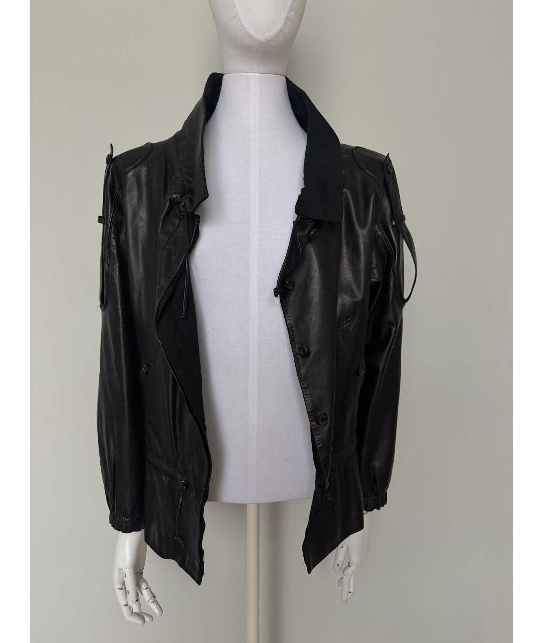 SAINT LAURENT Черная кожаная куртка, фото 5