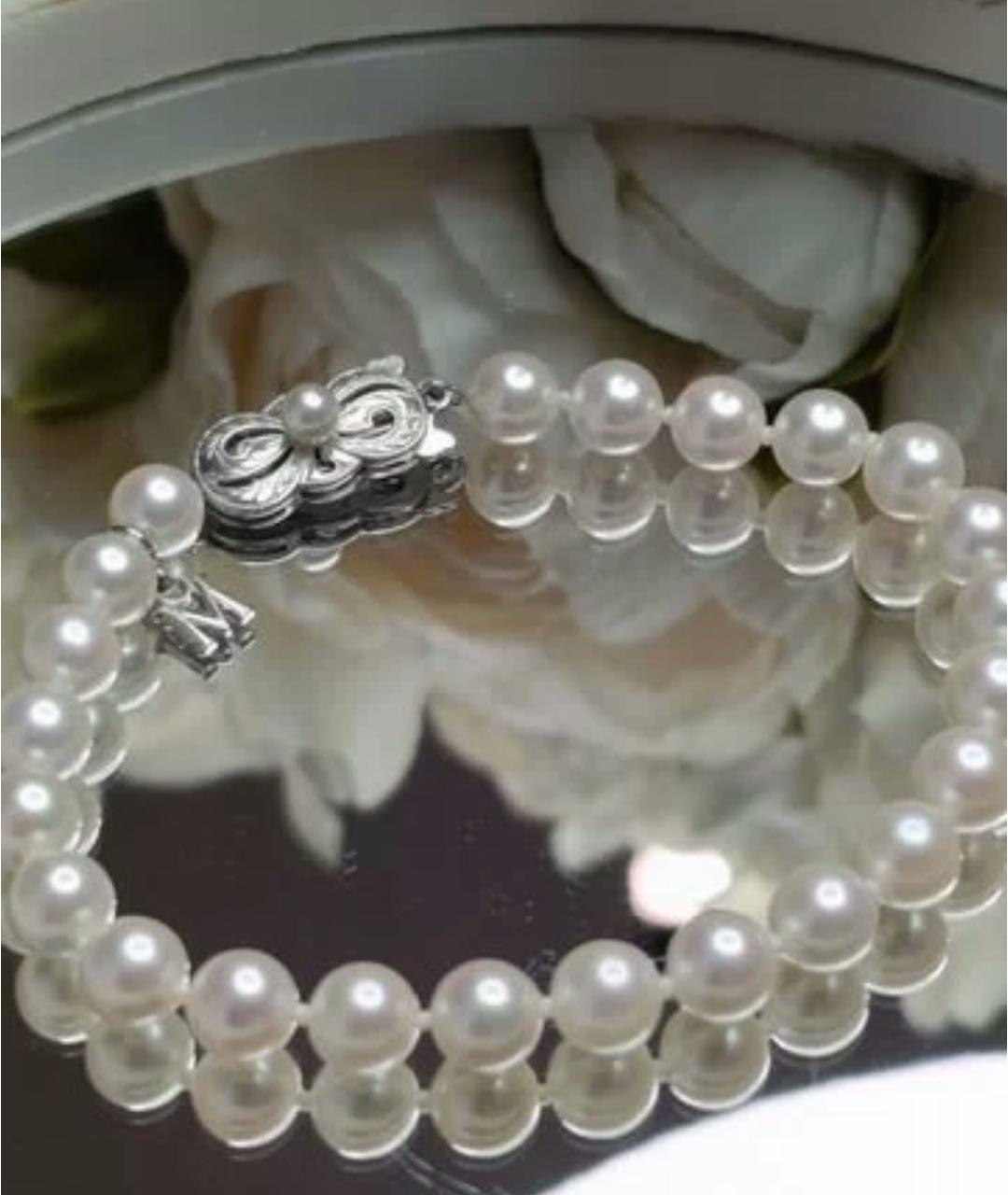 Mikimoto Белый жемчужный браслет, фото 3