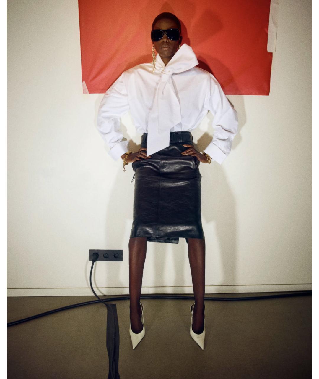 SAINT LAURENT Белая хлопковая рубашка, фото 3