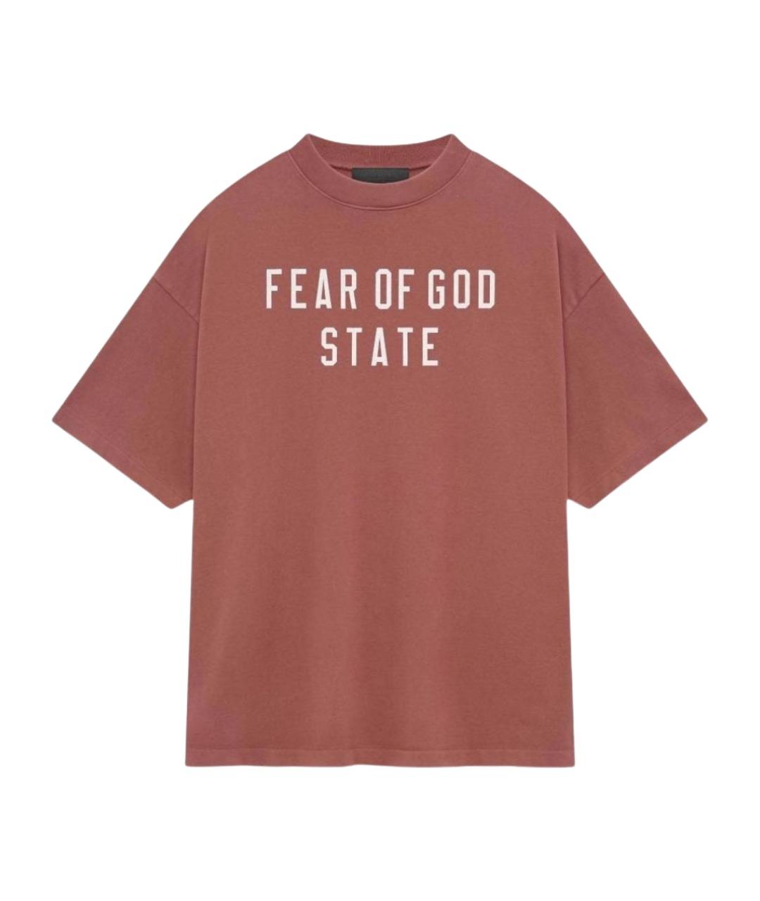 FEAR OF GOD ESSENTIALS Красная футболка, фото 1