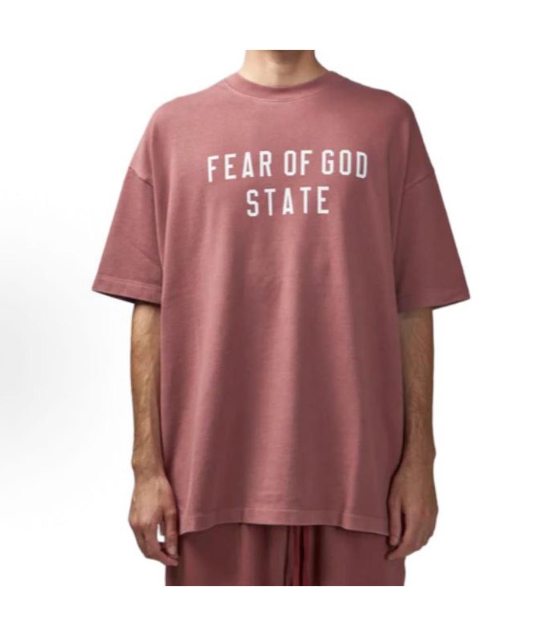 FEAR OF GOD ESSENTIALS Красная футболка, фото 4