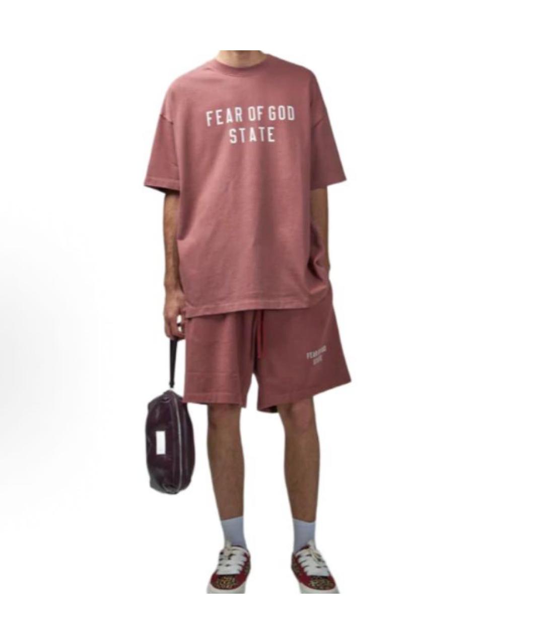FEAR OF GOD ESSENTIALS Красная футболка, фото 3