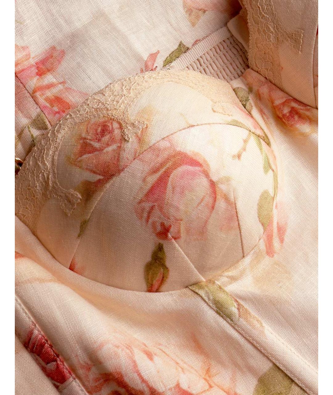 ZIMMERMANN Мульти льняное повседневное платье, фото 4