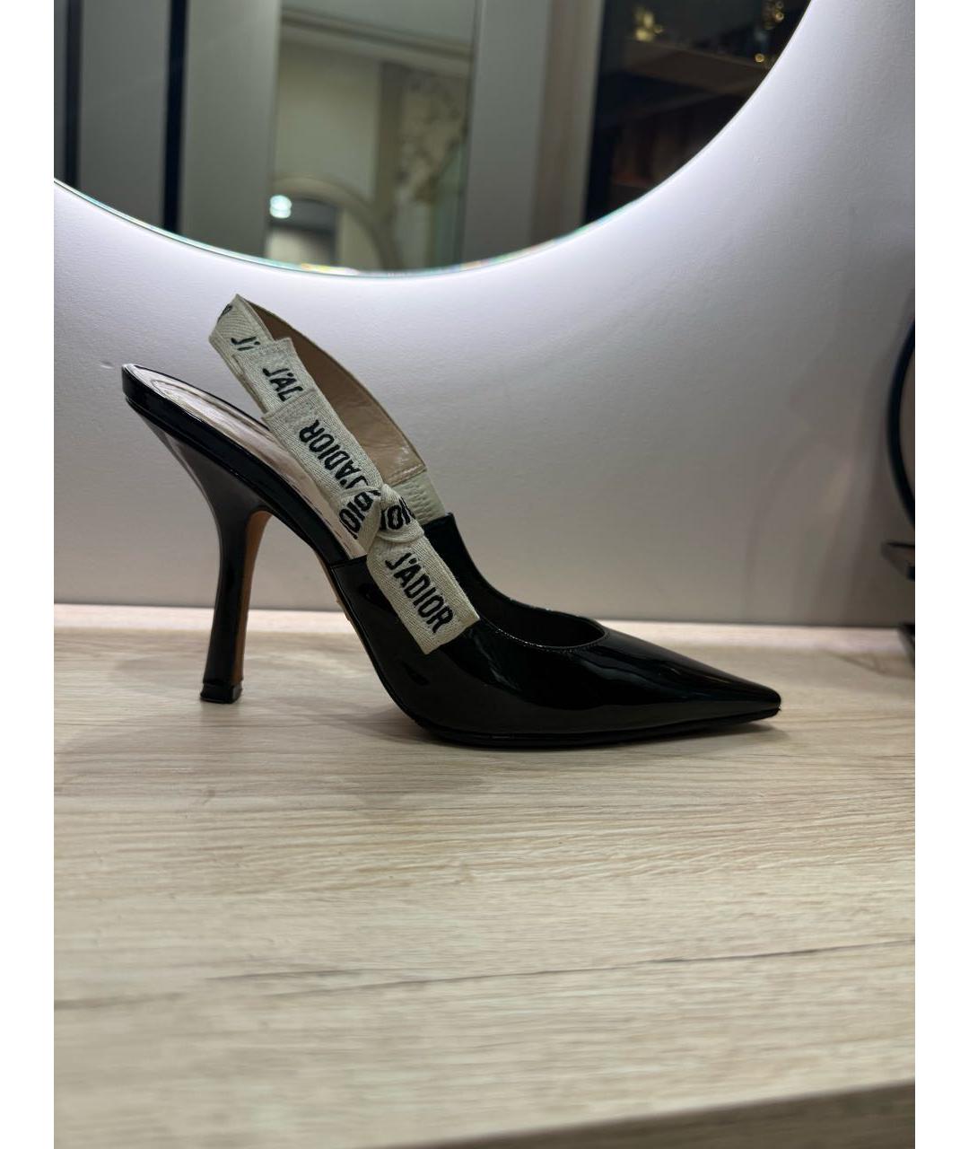 CHRISTIAN DIOR Черные туфли из лакированной кожи, фото 5