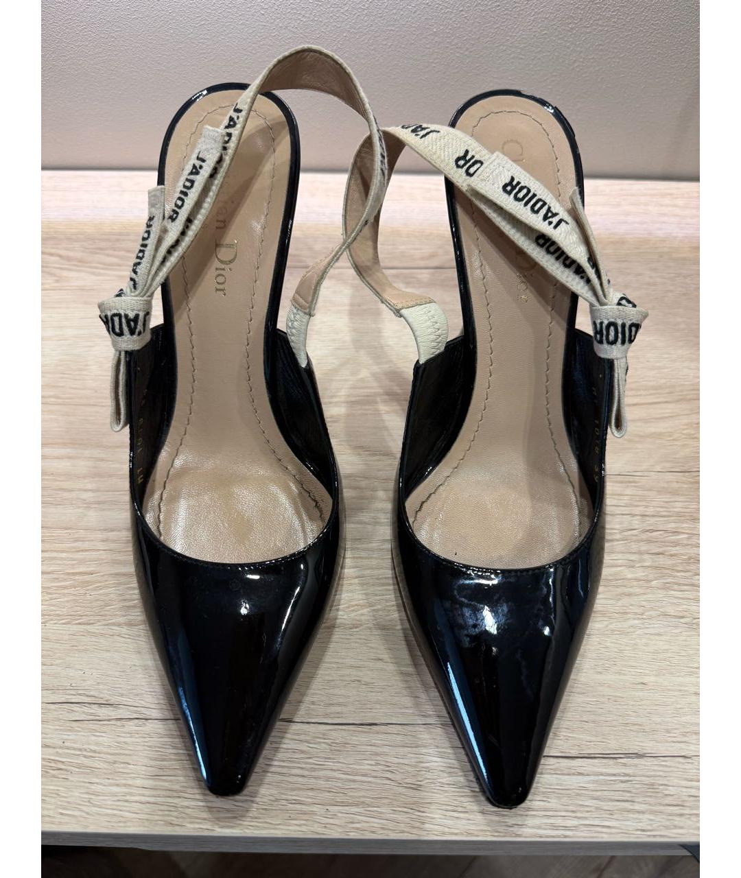 CHRISTIAN DIOR Черные туфли из лакированной кожи, фото 2