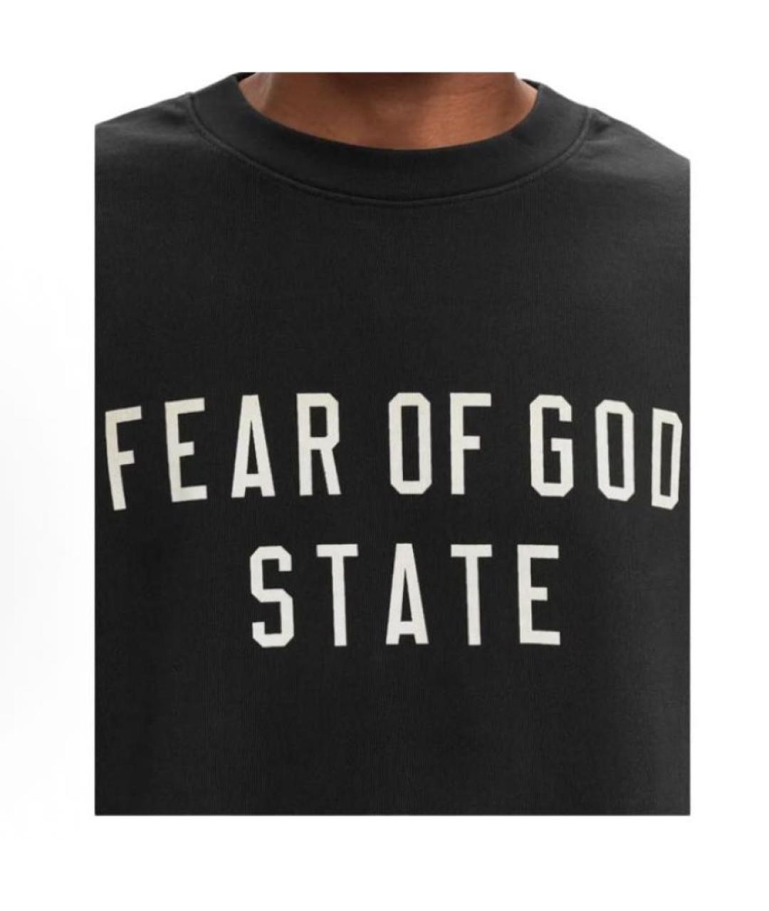 FEAR OF GOD Черная футболка, фото 4