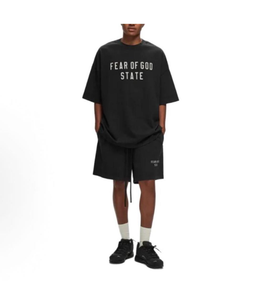 FEAR OF GOD Черная футболка, фото 3
