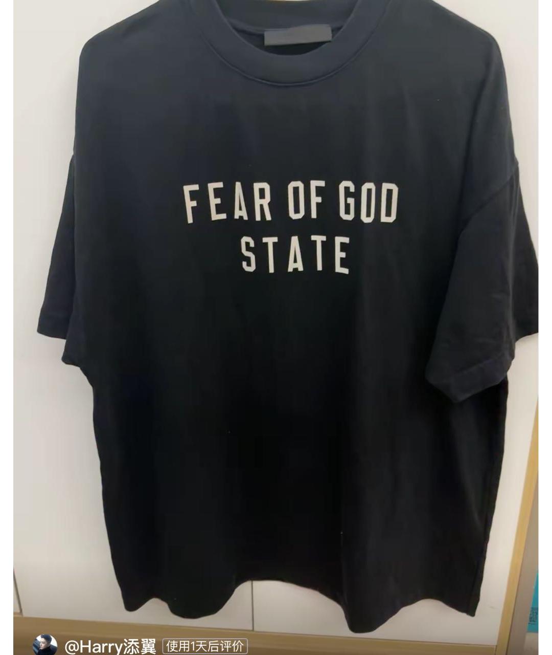 FEAR OF GOD Черная футболка, фото 6