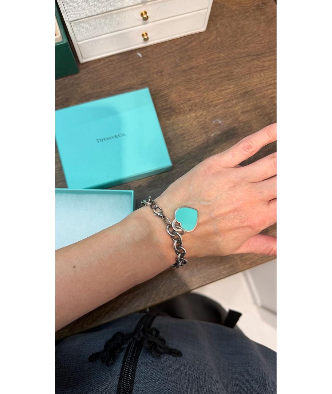 TIFFANY&CO Белый серебряный браслет, фото 5