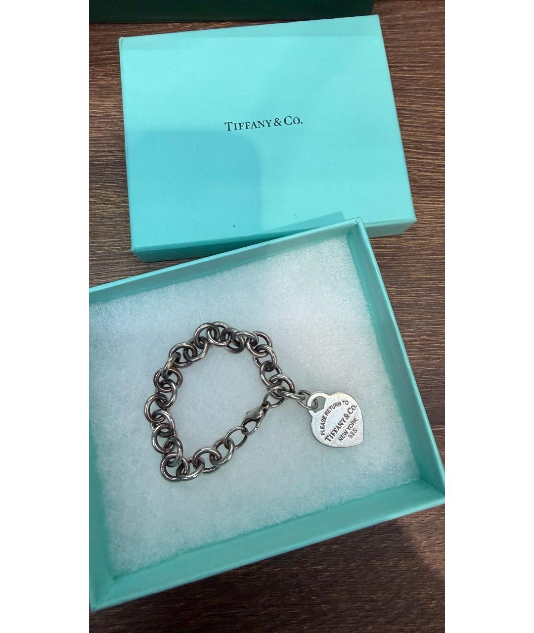TIFFANY&CO Белый серебряный браслет, фото 2