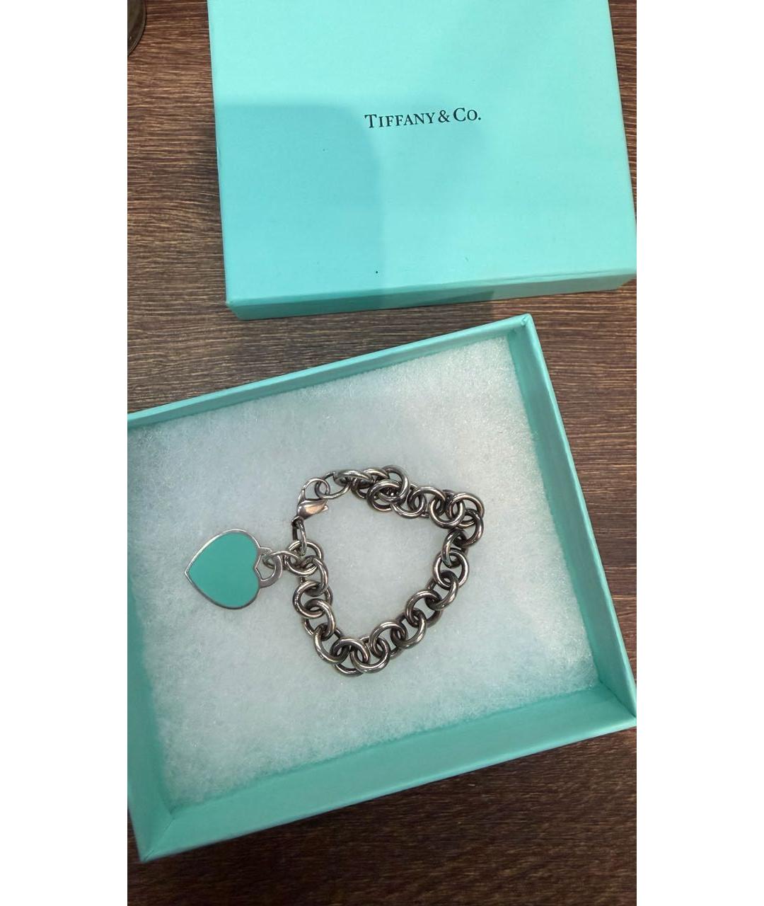 TIFFANY&CO Белый серебряный браслет, фото 3