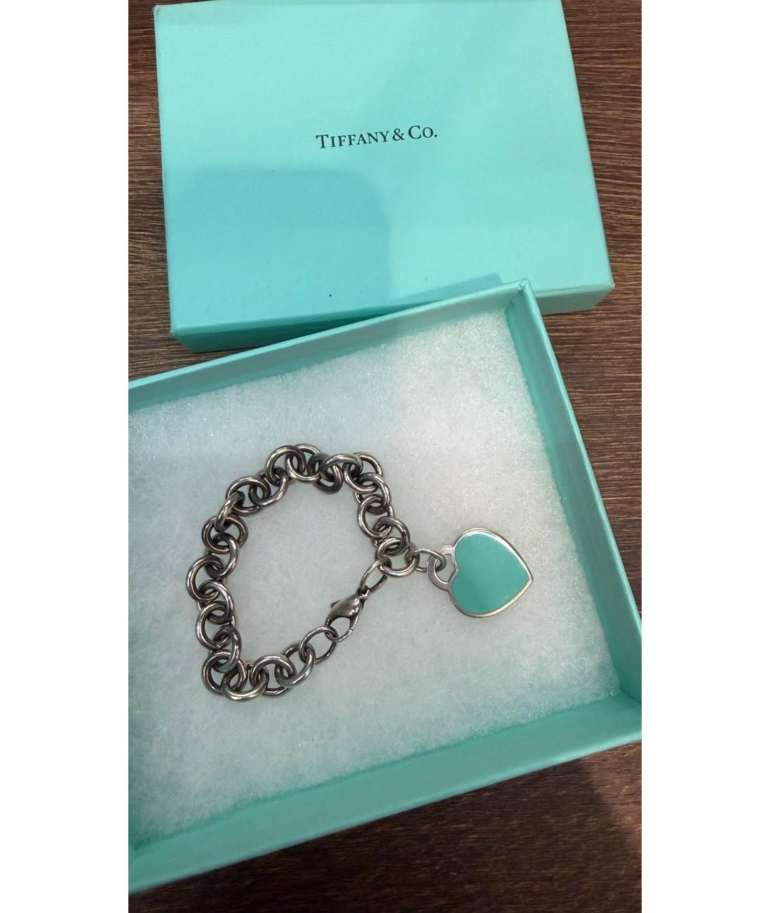 TIFFANY&CO Белый серебряный браслет, фото 6