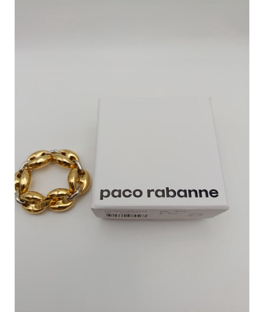 PACO RABANNE Золотой металлический браслет, фото 4